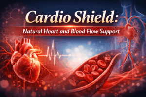 "Cardio Shield: Natural Heart and Blood Flow Support"