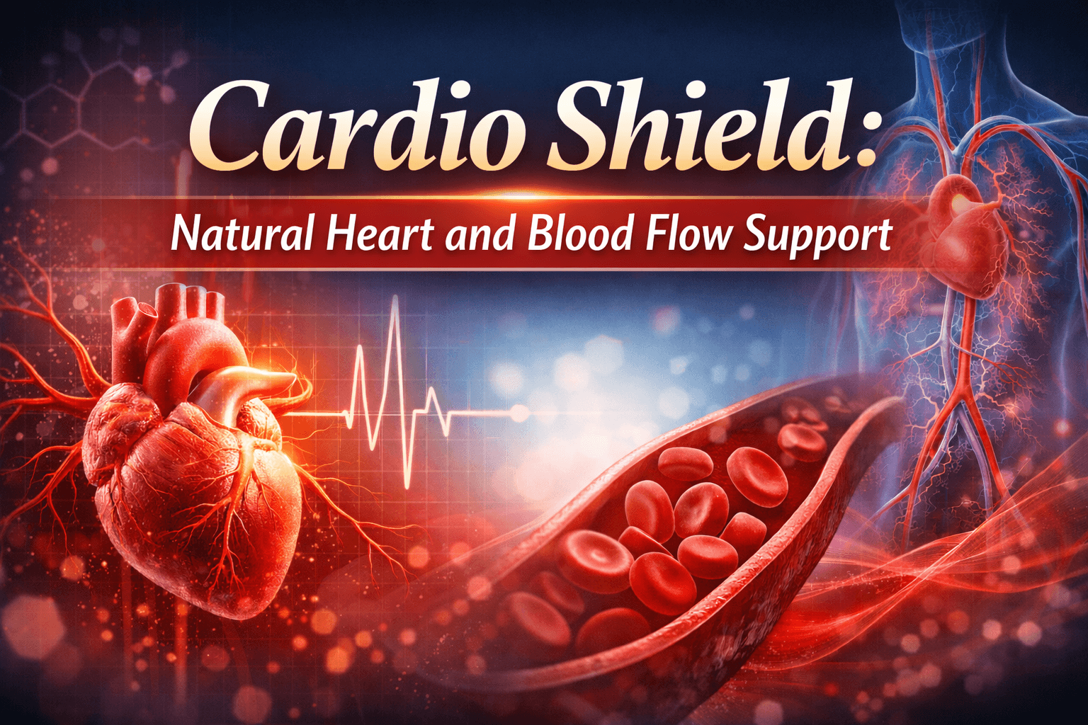 "Cardio Shield: Natural Heart and Blood Flow Support"