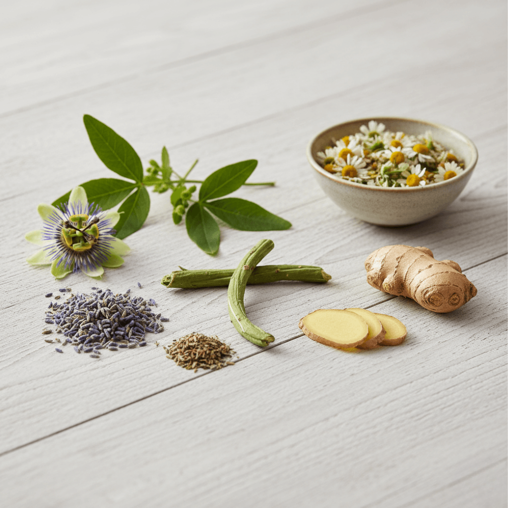 Natural plant ingredients used for healthy sleep support