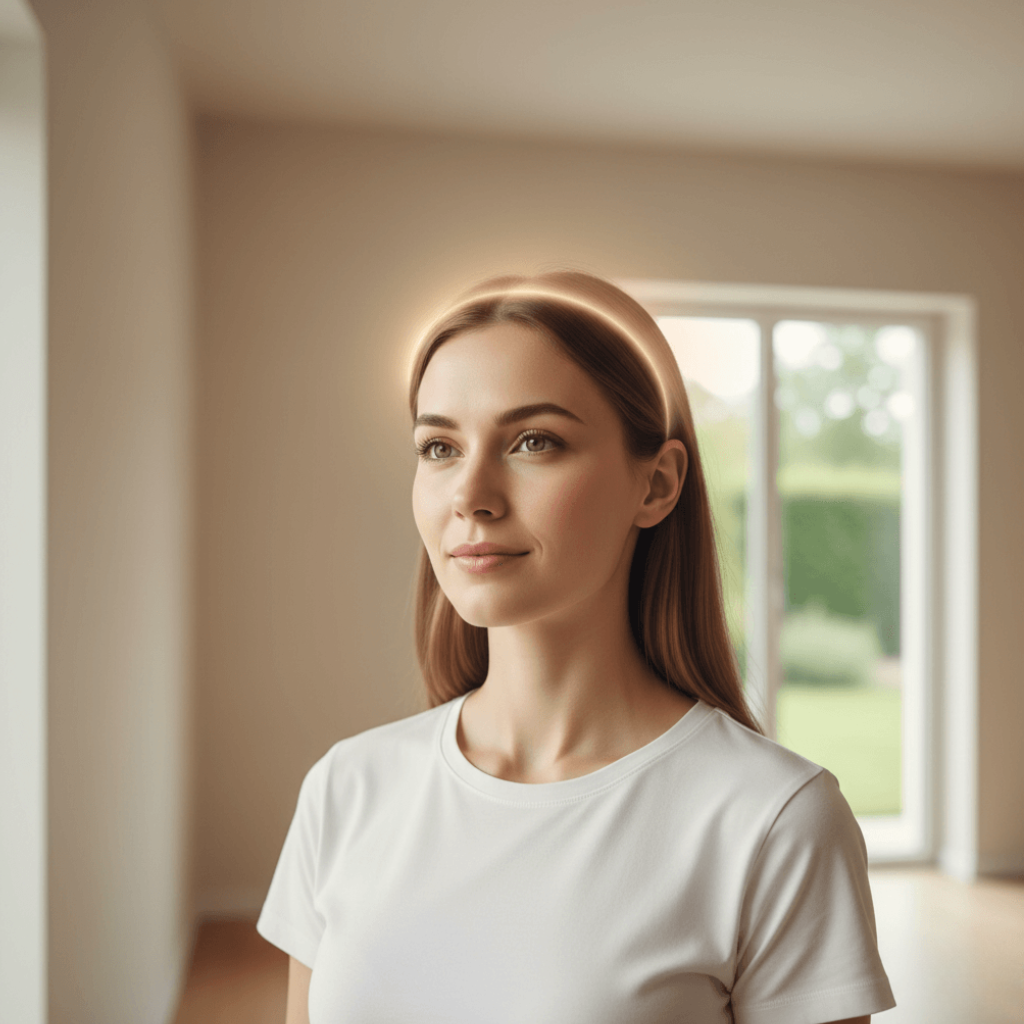 Visual representation of mental clarity and cognitive performance with calm focus