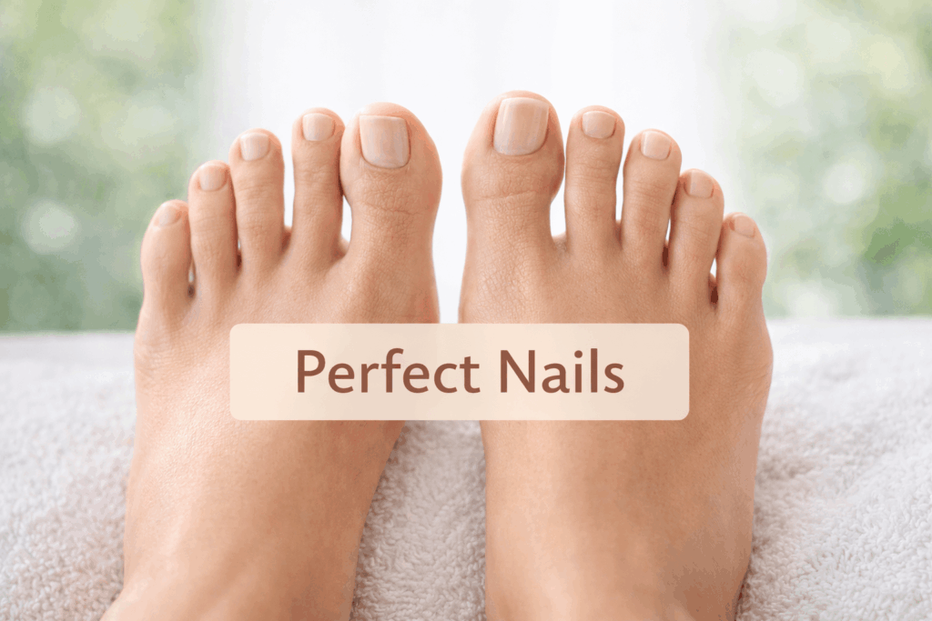 Perfect nails with healthy and clean feet