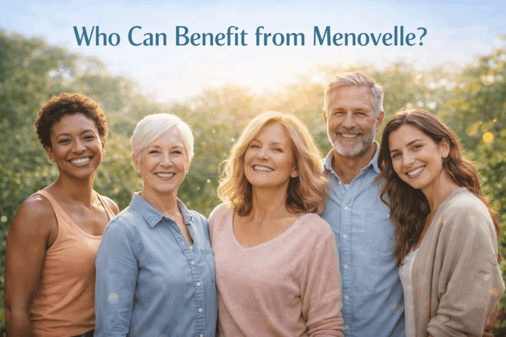Women in menopause seeking natural hormonal balance, emotional stability, and overall well-being
