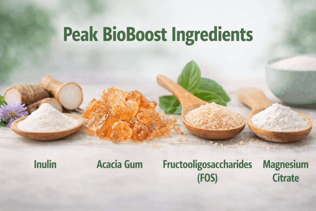 Natural prebiotic ingredients supporting healthy gut and digestive balance