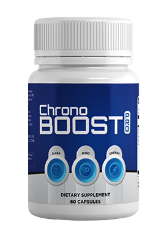 “ChronoBoost Pro – Sleep deeply, wake revitalized. Natural, vegan sleep aid to fight insomnia, reduce stress, detox your brain & boost daytime energy.”