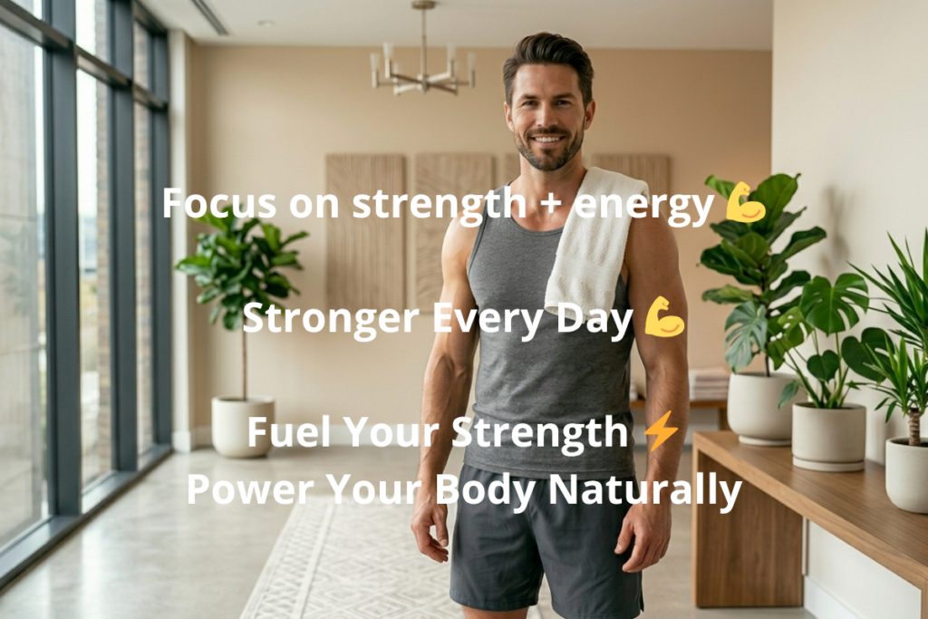 Focus on strength + energy 💪Stronger Every Day 💪Fuel Your Strength ⚡
Power Your Body Naturally