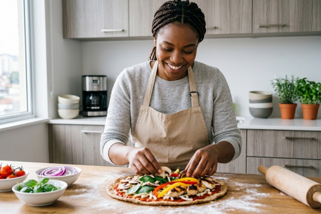 Healthy homemade meal with nutritious ingredients showing a healthier version of a favorite recipe.