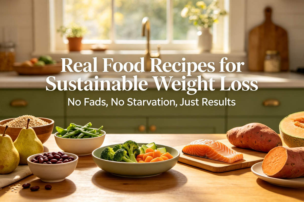 Real Food Recipes for Sustainable Weight Loss: No Fads, No Starvation, Just Results